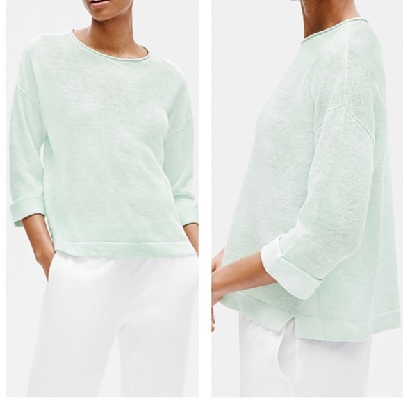 Eileen Fisher Light Green Blouse - Picture 1 of 5